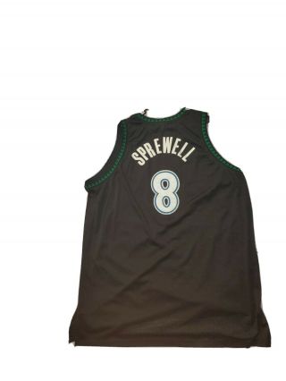 Rare Vintage NBA Reebok Minnesota Timberwolves Latrell Sprewell Jersey Size 56 2