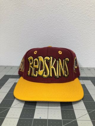 Vintage Drew Pearson Washington Redskins Graffiti Snapback Hat Cap Wool