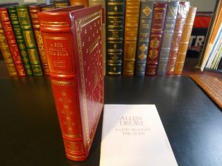 Franklin Library Signed 60,  A God Against The Gods Allen Drury,  Notes,  Leather