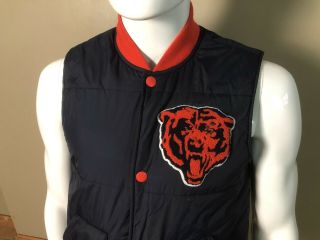 Mitchell & Ness Chicago Bears Winning Team Throwback Snap Button NFL Vest Sz S 2