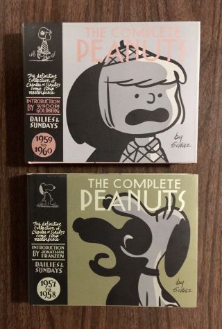 2 Volumes The Complete Peanuts 1957 - 60 Hc Books Charles Schulz Comics Classic