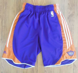 Adidas Phoenix Suns Team Issued Purple Embroidered Practice Shorts - Small - Nwot