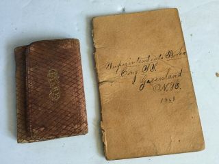 Handwritten Diary 1872 & 1869 Superintendent Bk.  Greenland Hampshire