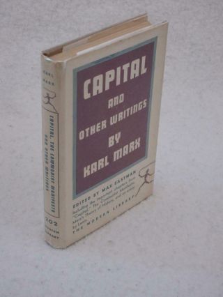 Karl Marx CAPITAL AND OTHER WRITINGS Max Eastman Modern Library 202 c.  1959 2