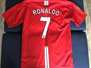 Manchester United Ronaldo 2008 Champions League Final Retro Jersey Short Sleeve