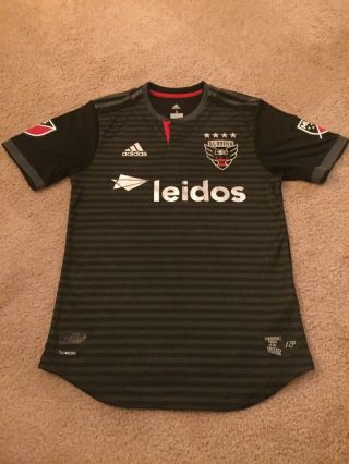Adidas Climacool D.  C.  United Home Wayne Rooney Black Jersey Mens Size Small