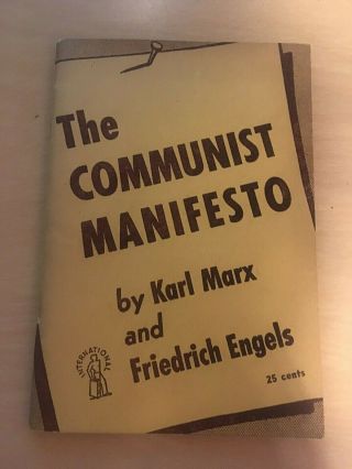 Communist Manifesto Karl Marx Friedrich Engels 1948 Vintage Paperback