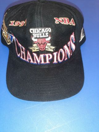 1997 Chicago Bulls Nba Champions Hat / Cap Michael Jordan Nba Finals