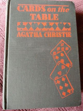Agatha Christie Cards On The Table 1936 Hardcover.