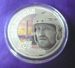 2017 Upper Deck Grandeur Hockey Alex Ovechkin 1 Oz.  999 Silver Coin /5000 & Box