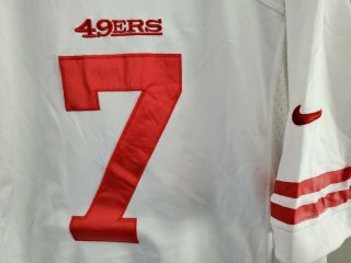 Nike NFL San Francisco 49ers Colin Kaepernick 7 White Football Jersey Men L Sewn 2