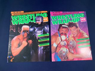 2 Wcw Wrestling Wrap Up Magazines Steiner Brothers Sting Robocop 1990 Vol 2 5,  10