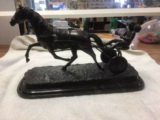 Harness Racing Horse And Driver Statue/trophy