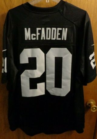 Nfl Nike Oakland Raiders Darren Mcfadden 20 Sewn On Field Jersey Men Xl