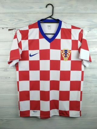 Croatia Jersey Medium 2008 2009 Home Shirt 264435 - 614 Soccer Football Nike