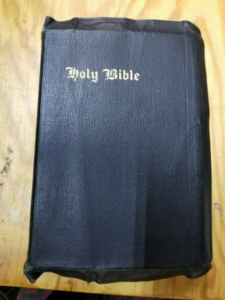 THE ILLUMINATED BIBLE HOLY King James Leather Completely Indexed 1941 2