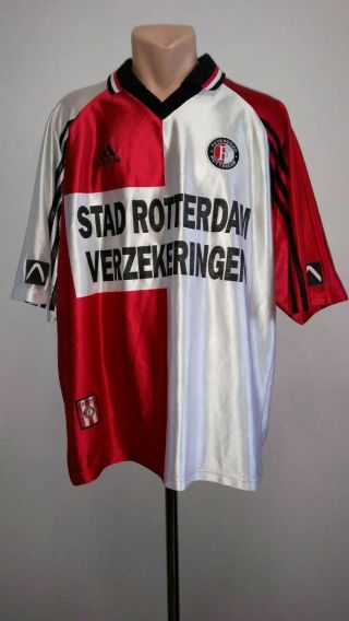 Football Shirt Soccer Fc Feyenoord Rotterdam Home 1998/1999 Adidas Holland Sz Xl