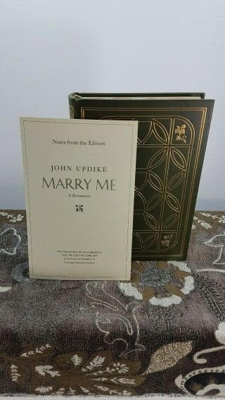 " Marry Me " By John Updike Franklin Library 1st Ed Leather With Editor 