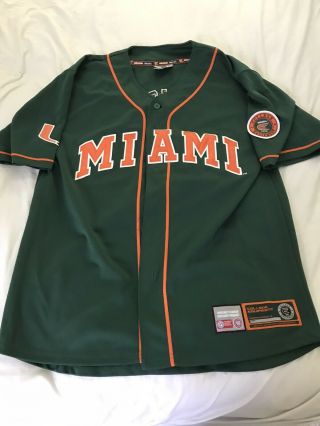 Miami Hurricanes Baseball Jersey Medium