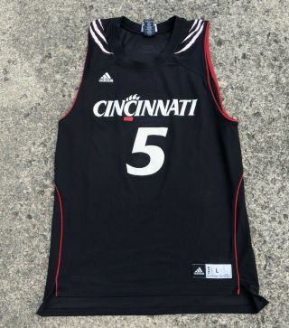 Adidas Cincinnati Bearcats Ncaa Big East Basketball Jersey Black Red 5 Large