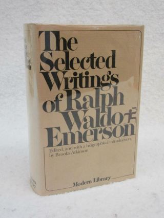The Selected Writings Of Ralph Waldo Emerson 1968 Modern Library Edition Hc/dj