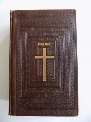 Holy Bible Catholic Family Edition 1953 Over Sixty Tabs John J.  Crawley - Vintage