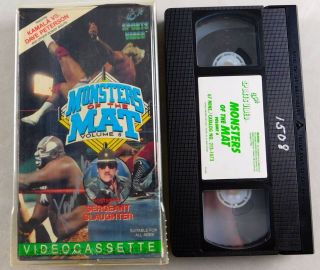 Kamala Signed Monsters Of The Mat Vhs Video Tape 1986 Vol 6 Wwf Wwe Wrestler