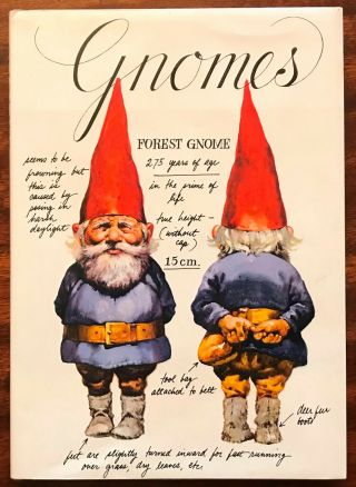 Gnomes By Will Huygen Rien Poortvliet History Lore Illustrated 1977 Hardcover