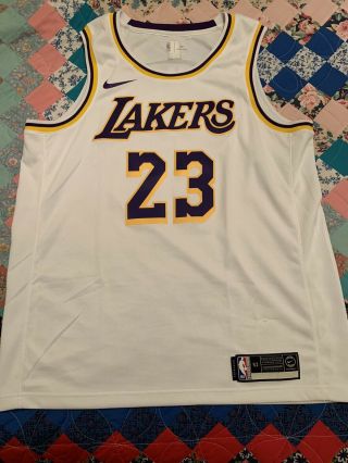 Lebron James Los Angeles Lakers Nike Nba Swingman Jersey Size Xl