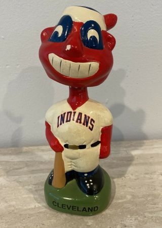Chief Wahoo Cleveland Indians Tei Exclusive Hand Painted Nodder Bobblehead
