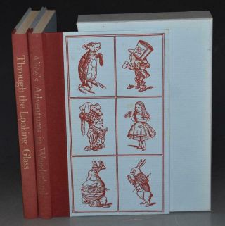 Lewis Carroll Alice Adventures In Wonderland & Looking Glass Folio Society 2 Vol