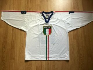 Team Italy Game Worn Hockey Jersey Iihf Italia Maglia Tackla
