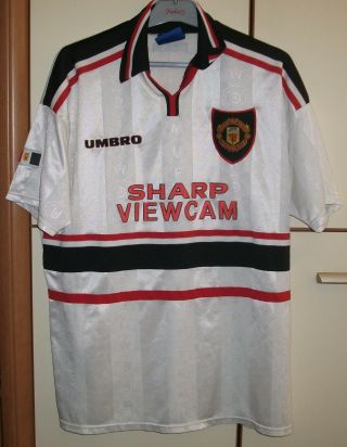 Manchester United 1997 - 1999 Away Football Shirt Jersey Umbro Size Xl
