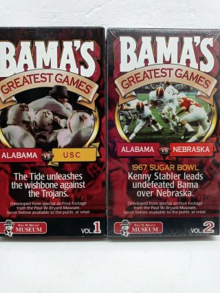 Bama ' s Greatest Games: VHS Volumes 1 - 10 VHS tapes,  Alabama Crimson Tide Collect 3