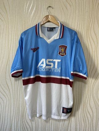 Aston Villa 1997 1998 Away Football Shirt Soccer Jersey Reebok Sz 42/44