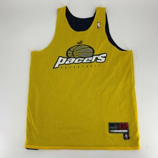 Puma Indiana Pacers Reggie Miller Reversible Practice Scrimmage Jersey Size Xl