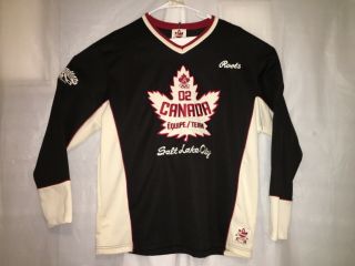 Canadian Hockey Jersey Large Roots 2002 Salt Lake City Canada Olympic Team Game