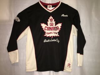 Canadian Hockey Jersey Large Roots 2002 Salt Lake City Canada Olympic Team Game 2