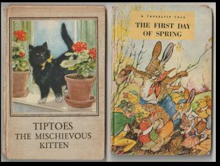2 Vintage Ladybird 1st Eds The First Day Of Spring & Tiptoes Mischievous Kitten