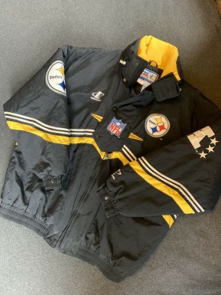 Vintage Pittsburgh Steelers Jacket Mens Xl Logo Athletic 90s Nfl Pro Line Vtg