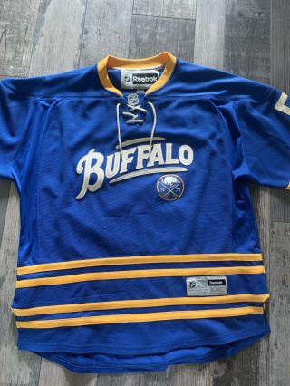 Vtg Reebok Nhl Buffalo Sabres 57 Tyler Myers Hockey Jersey Shirt Blue Xxl