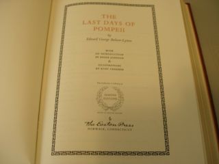 Bulwer - Lytton THE LAST DAYS OF POMPEII Easton Press Famous Editions Leather 1985 3