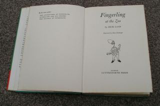 FINGERLING AT THE ZOO - Dick Laan - Lutterworth press 1960 3