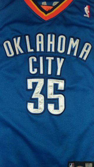 Adidas NBA Oklahoma City Thunder OKC Kevin Durant 35 Blue Jersey Size 52 2