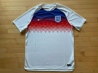Nike Mens Sz Xl Red England National Football Team Soccer Jersey Authentic 2018