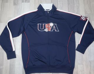 Majestic Usa World Baseball Classic Full Zip Jacket Mens Large