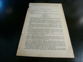 Government Report 1890 Prentiss Fogler Co I 20th Reg Maine Vol Inf Civil War