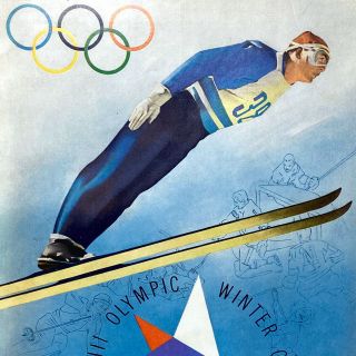 Vintage 1960 Olympic Winter Games Viii Official Program Squaw Valley California