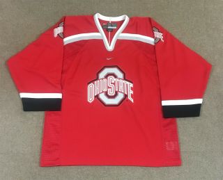 Nike Ohio State Buckeyes Hockey Jersey Red Embroidered Ncaa Adult Large