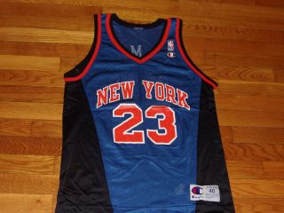 Vintage Champion York Knicks Marcus Camby Nba Basketball Jersey Mens 40 M